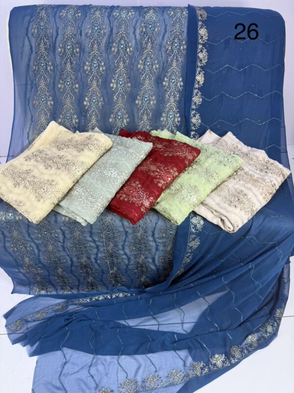 Embroidered sohni dharti chiffon-14
